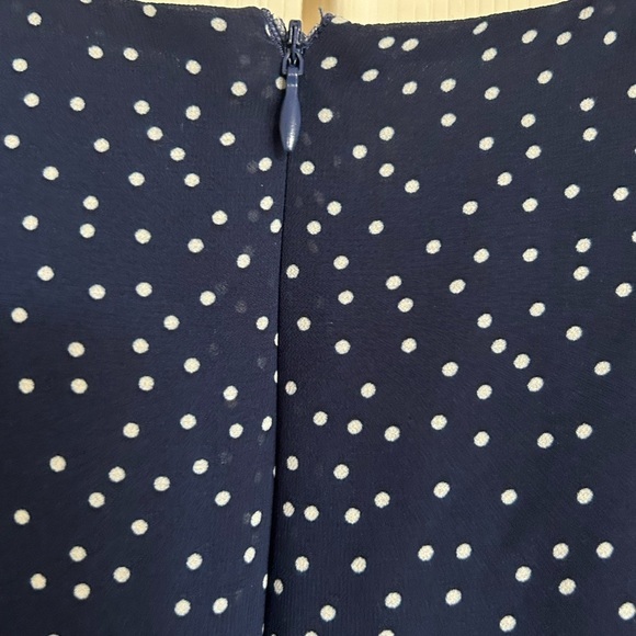 Charles Henry navy scattered dot flutter sleeve wide leg jumpsuit size small - Picture 7 of 10